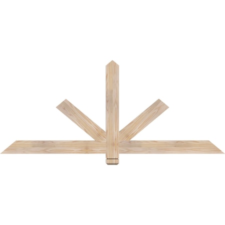 Ekena Millwork Kennewick Smooth Timber Gable Bracket, Douglas Fir, 60"W x 25"H x 1 1/2"D x 3 1/2"F, 10/12 Pitch GBW060X25X0204KEN00SDF